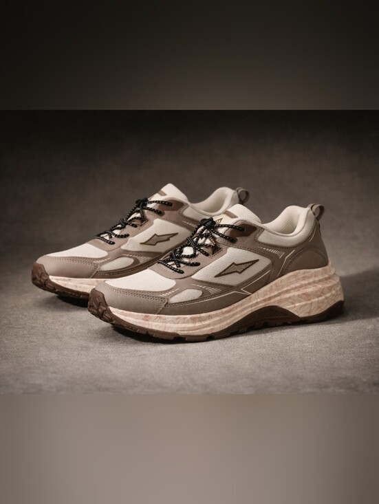 Avia Shoes - Avia Grey and Cream Platform Lace-Up Women's Sneakers